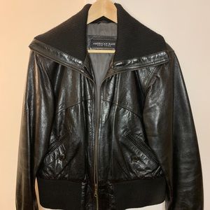 Leather Bomber Jacket